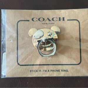 Coach Phone Ring Bear Multicolored